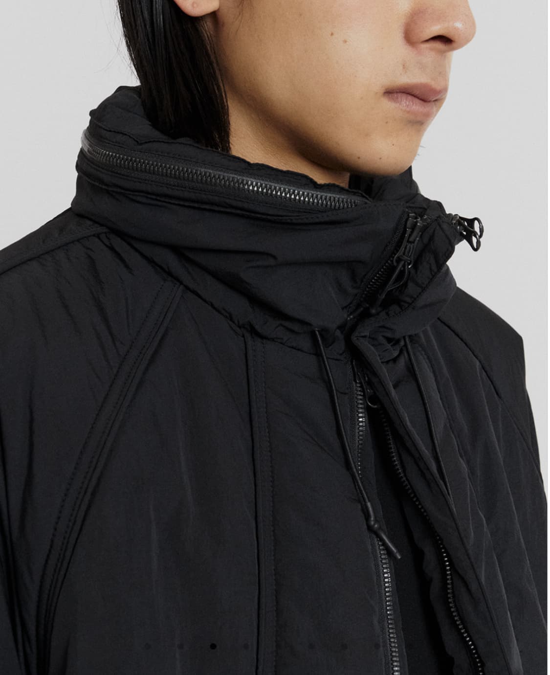 새상품)언어펙티드 패디드 파라슈트 점퍼 블랙 상품이미지5