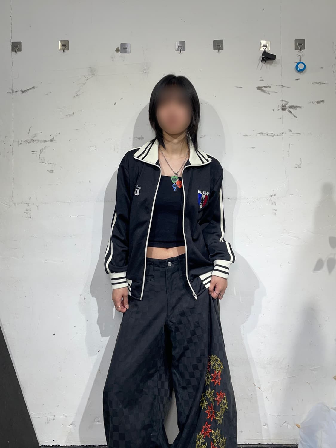 일본빈티지 y2k 블랙 져지 M 상품이미지2