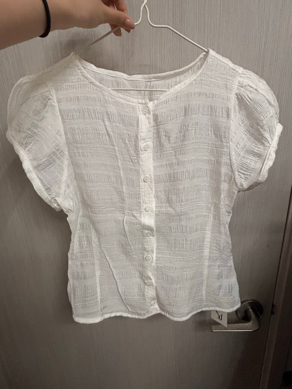 유제 yuje wrinkle blouse white m 상품이미지3