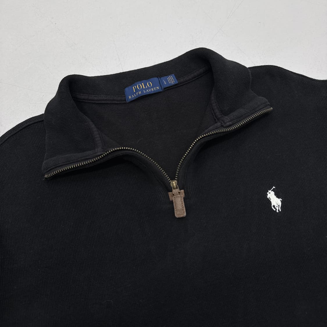 폴로 신형 포니 아노락 반집업 니트 블랙 상품이미지3