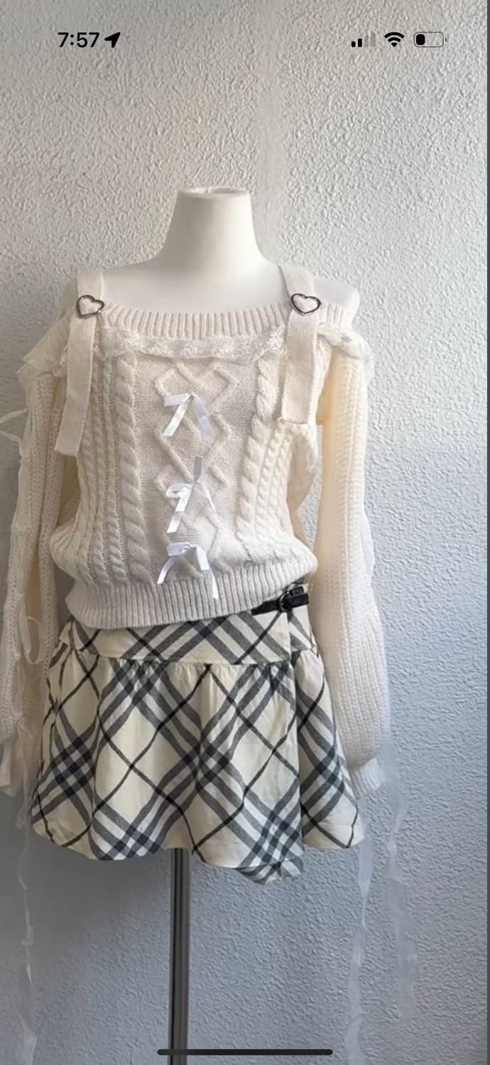 리본 오프숄더 상품이미지1