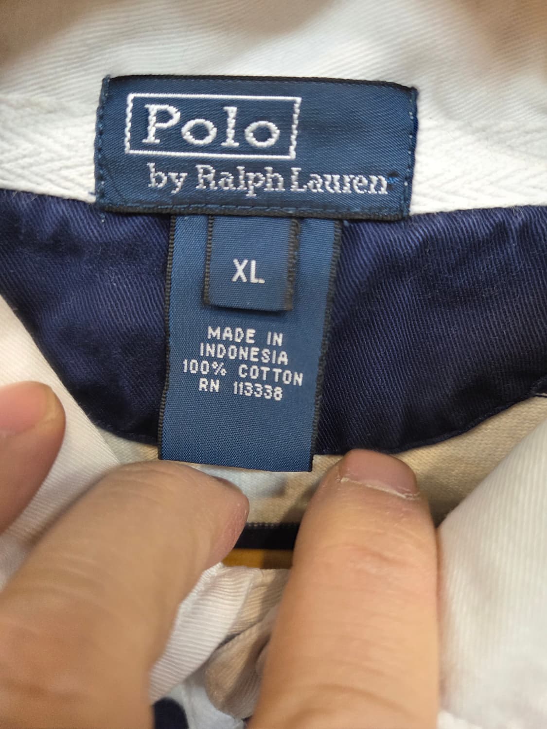 폴로랄프로렌 여성 럭비 스트라이프 카라긴팔 xl 상품이미지3