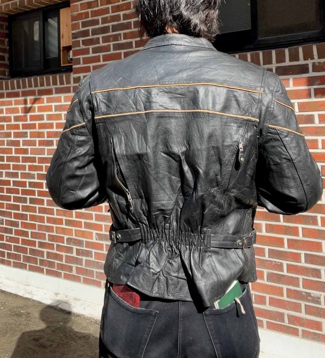 빈티지 리얼레더 바이커자켓  상품이미지2