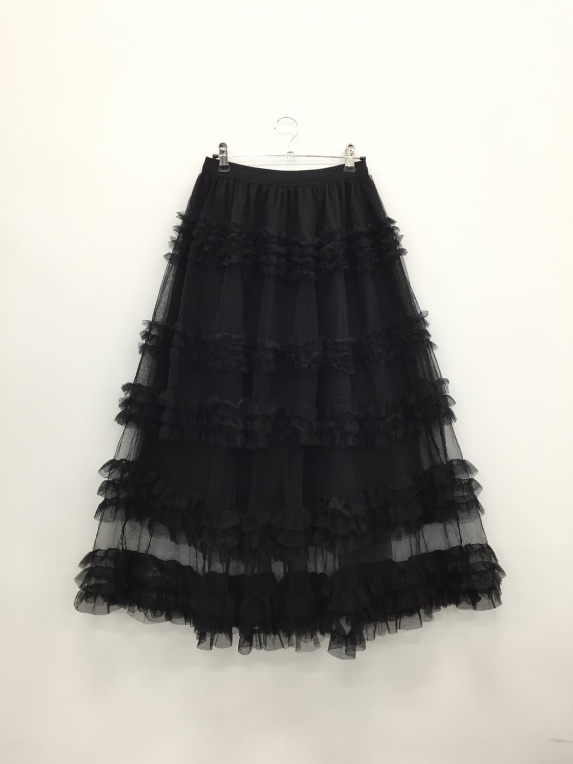 Jpn Dark Fairycore Tiered Maxi Skirt 상품이미지4