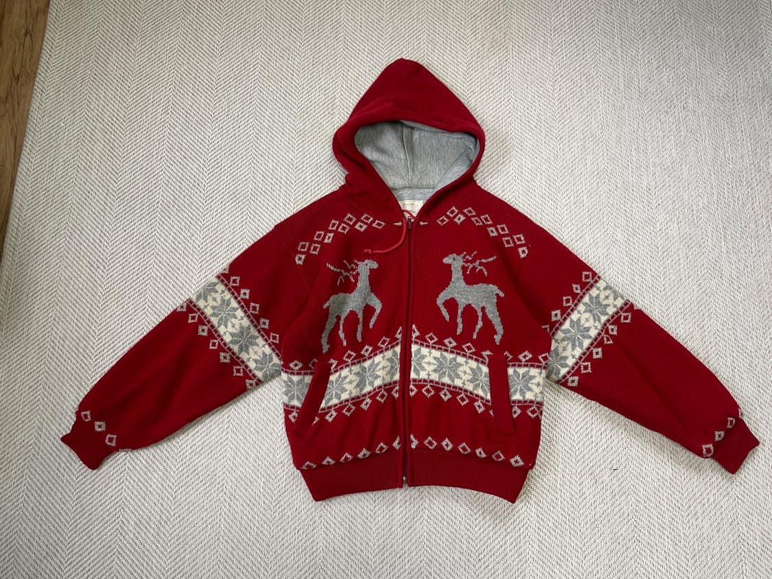 빈티지 노르딕 코위찬 울 니트 집업 J03501 상품이미지1