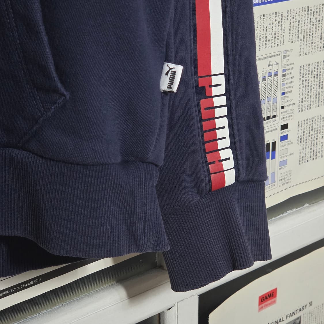 퓨마 네이비 사이드 트랙 라인 후드티 상품이미지5
