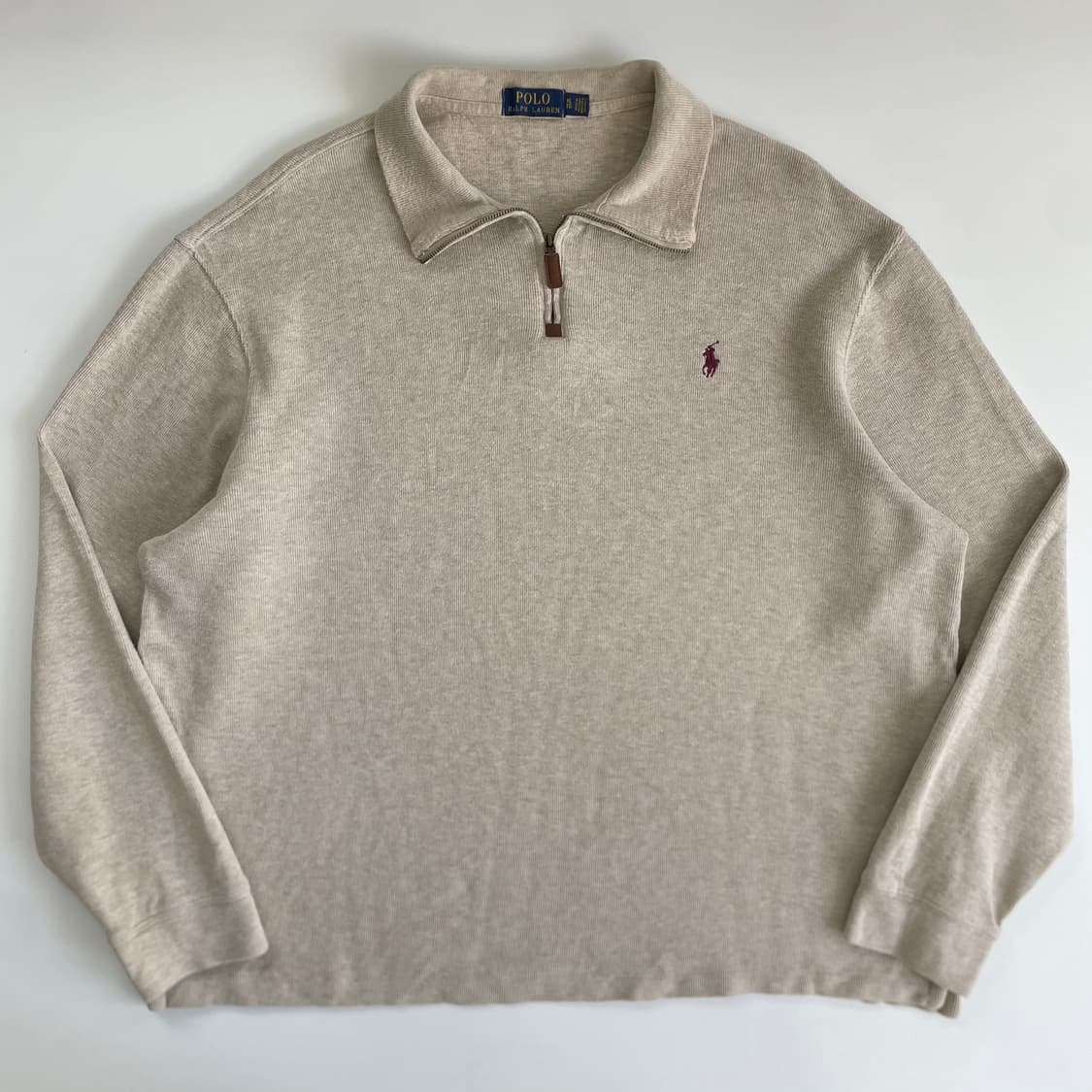 Polo 폴로 랄프로렌 신형 오트베이지 하프집업 니트 상품이미지2