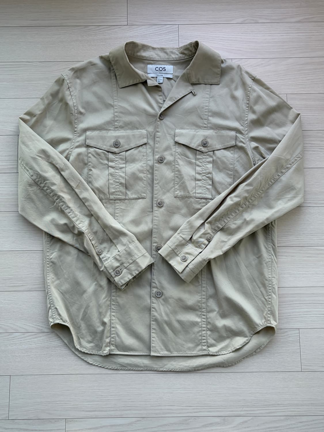 COS 코스 릴렉스드 코튼 오버핏 셔츠 S (100) 상품이미지1