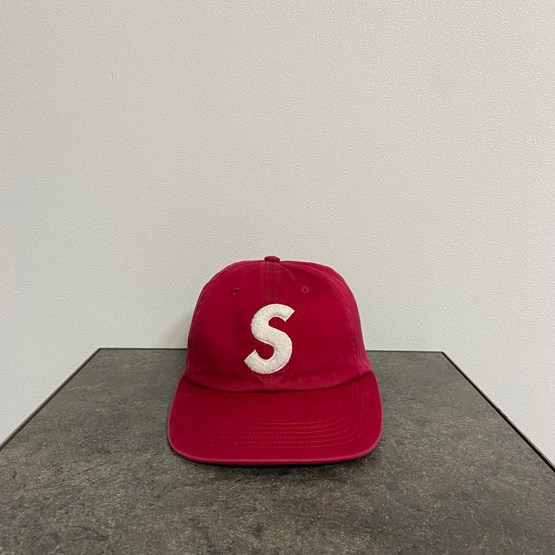 (OS) 슈프림 S로고 볼캡 모자 워시드 레드 상품이미지1