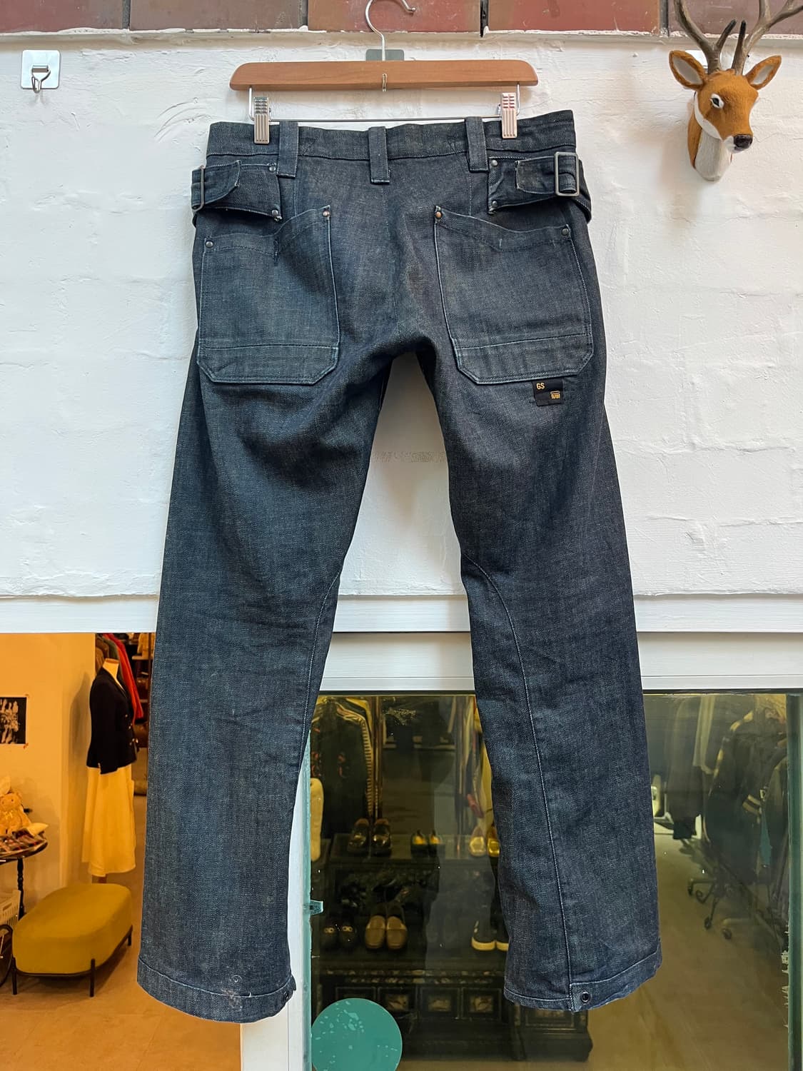 G-star Raw 더블 신치 벨트 크롭 데님진 32x30 상품이미지7