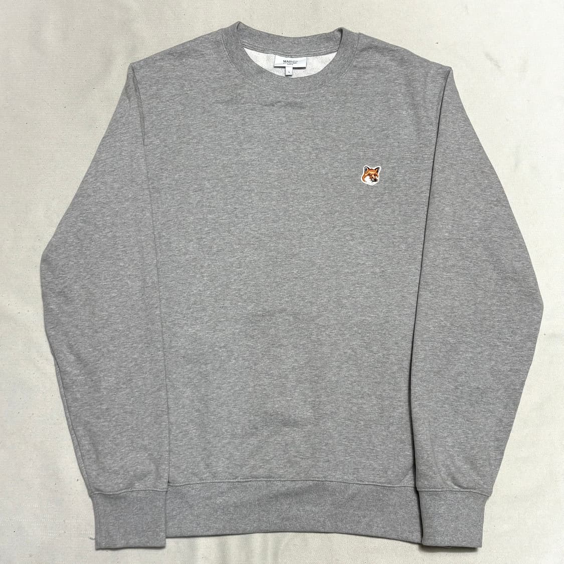 L 메종키츠네 폭스헤드 그레이 맨투맨 상품이미지2