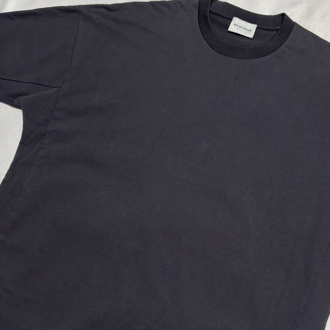 🫶🏻 솔리드옴므 블랙 무지 반팔티🫶🏻 상품이미지2