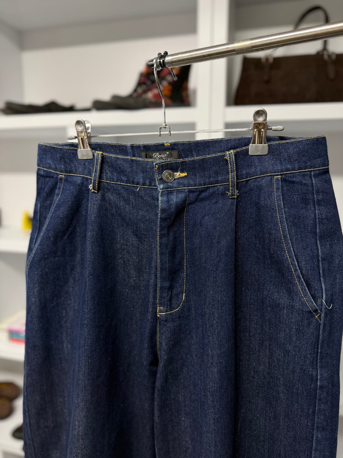 빈티지 원턱 데님 팬츠 상품이미지2