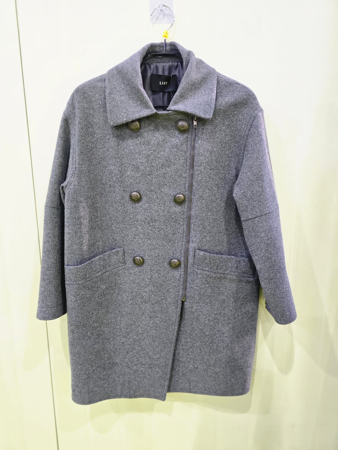 LIST 회색 더블 버튼 코트 55 상품이미지1