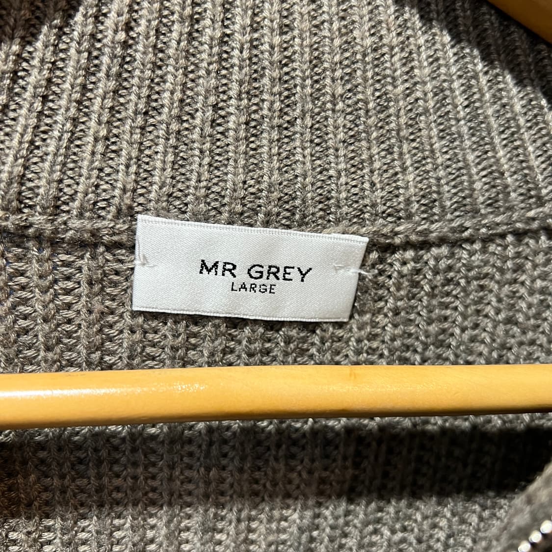 연브라운 니트 집업 상품이미지3