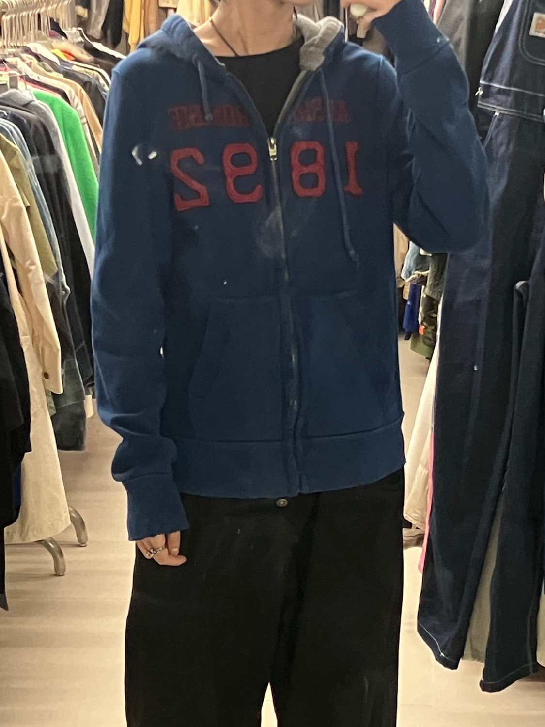 아베크롬비 네이비 후드집업 M 상품이미지7