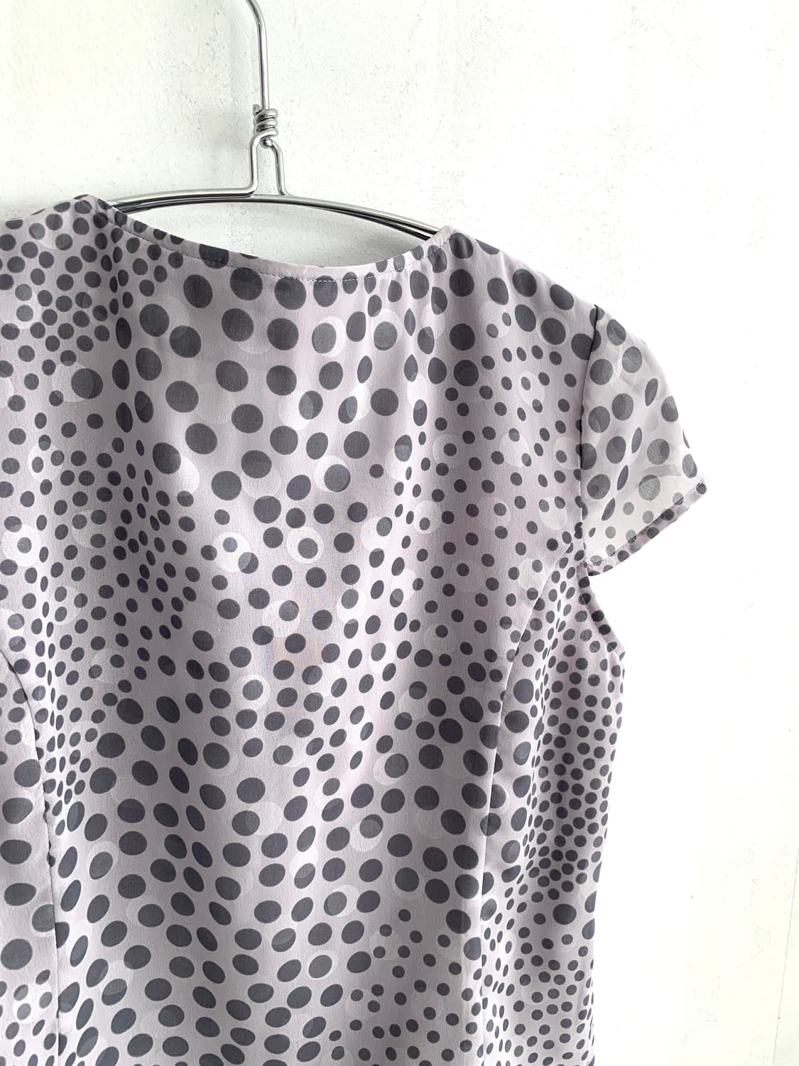 Purple-Gray dot Blouse 상품이미지4