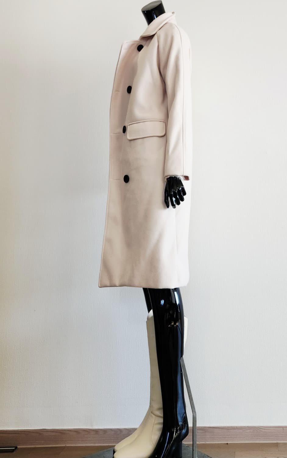 아이보리 롱코트  상품이미지4