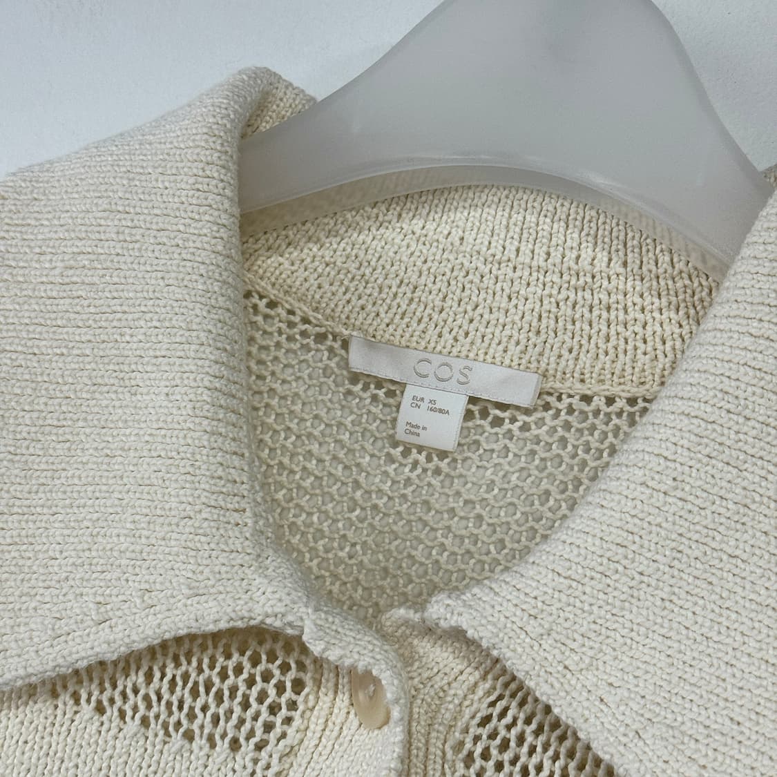 코스 COS 코튼 메쉬 패널 니트 탑 상품이미지3