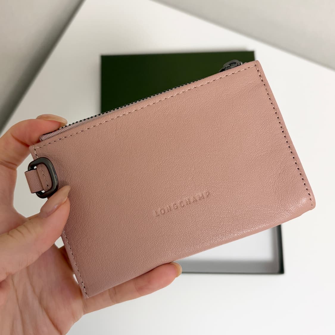롱샴 르플리아쥬 핑크 카드지갑 (박스포함) 상품이미지5