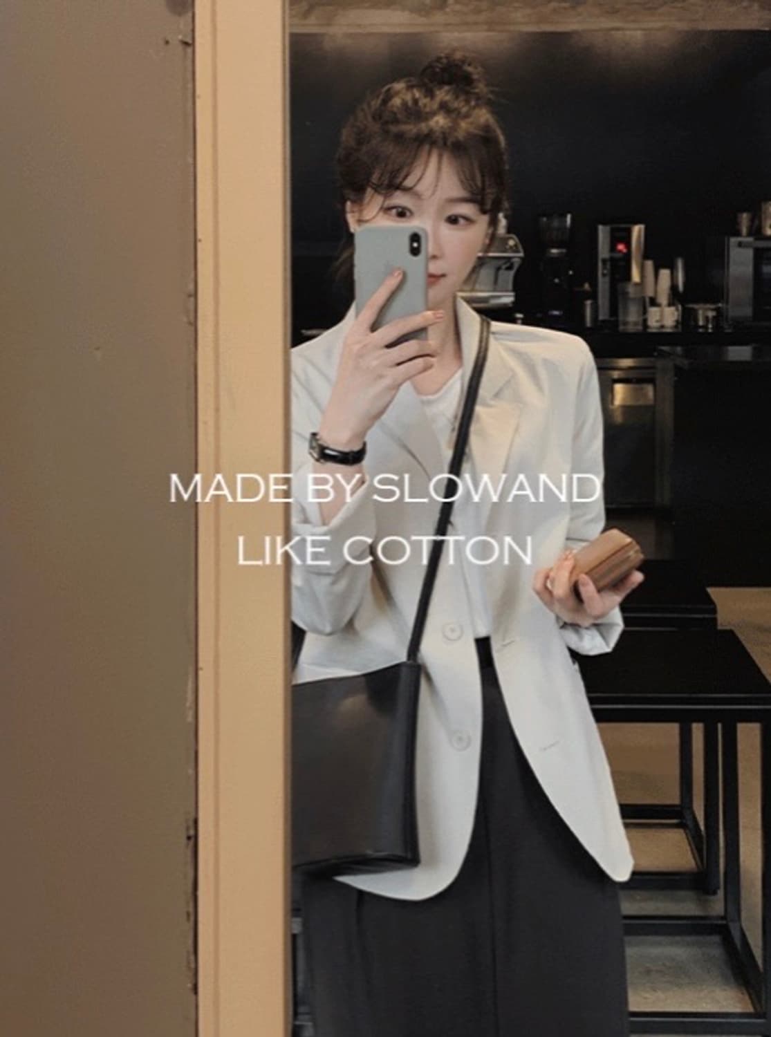 (미착용, 새상품) 슬로우앤드 made. 라이크 코튼 싱글자켓 상품이미지2