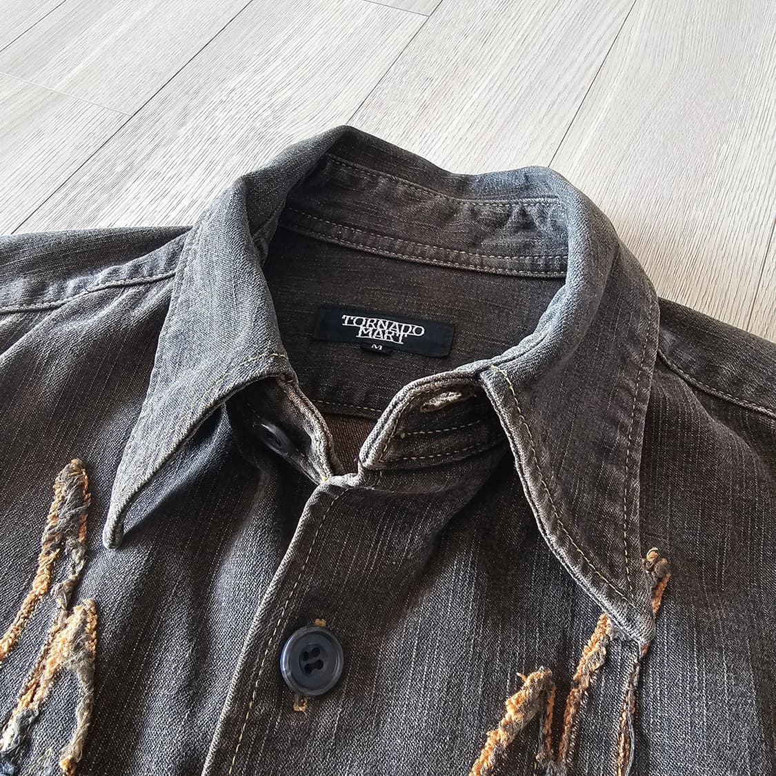 우먼 M ) 토네이도 마트 웨스턴 패턴 셔츠 자켓 셔켓 브라운 상품이미지4