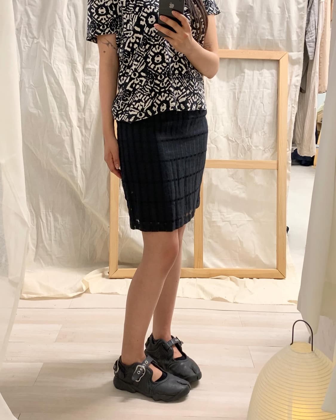 Sheer Grid Skirt 상품이미지2
