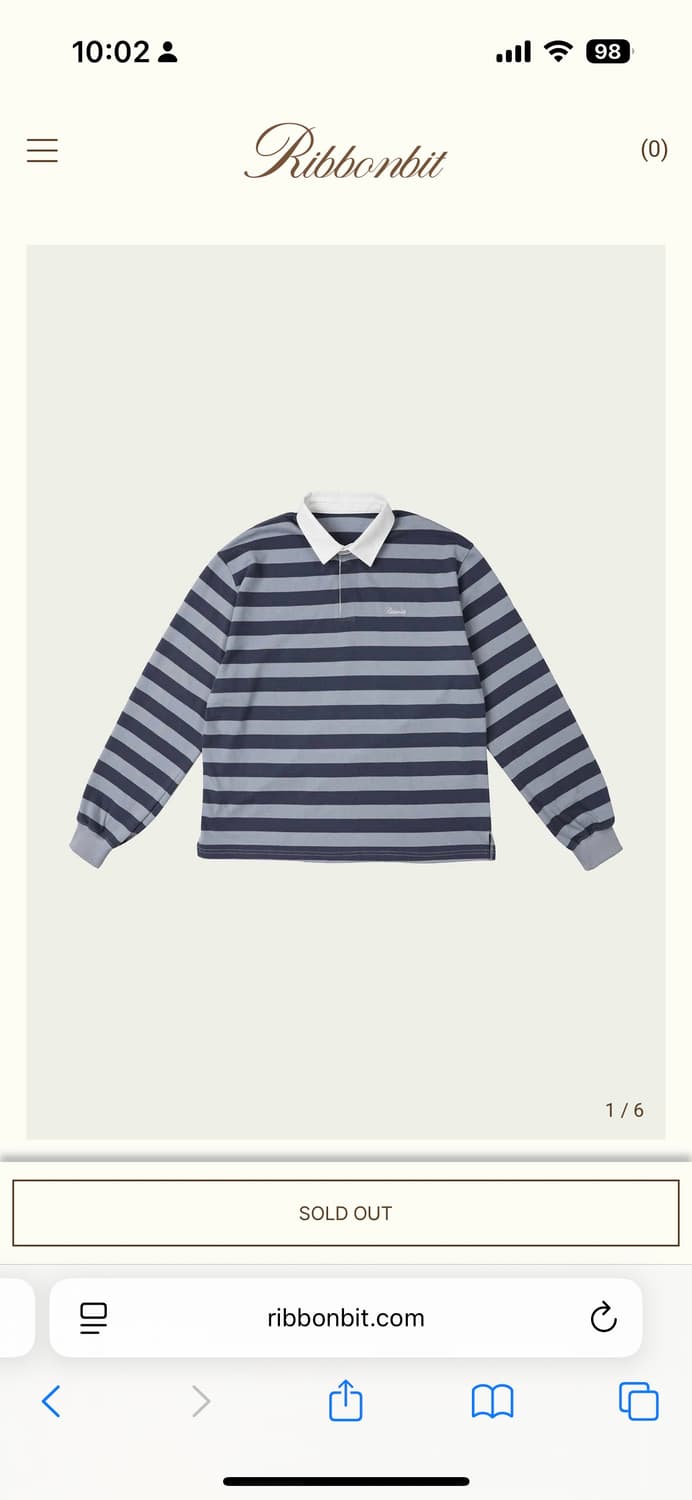 리본빛 스트라이프럭비셔츠 상품이미지1