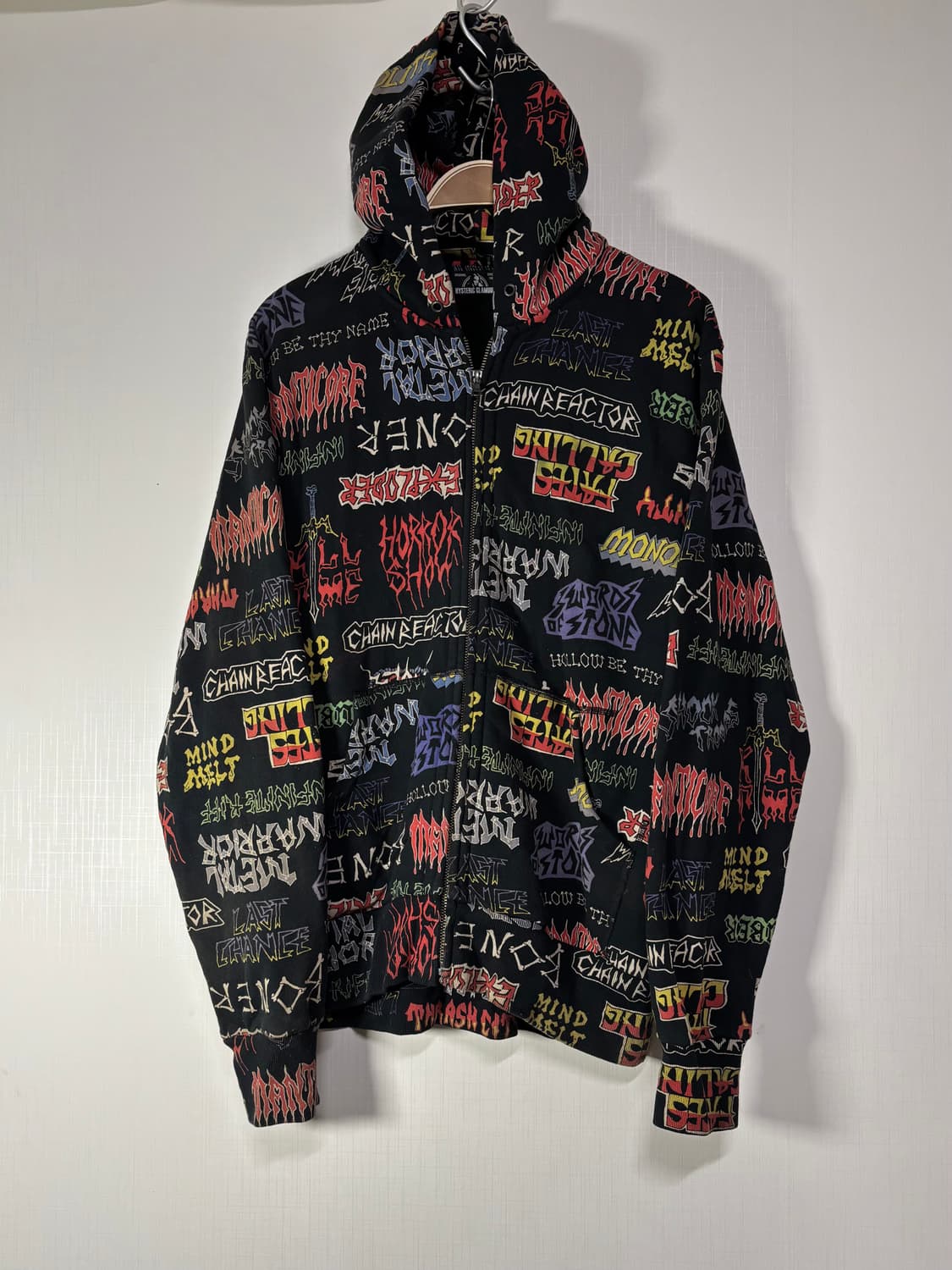M)90s 히스테릭 글래머 펑크 레터링 후드집업 상품이미지5