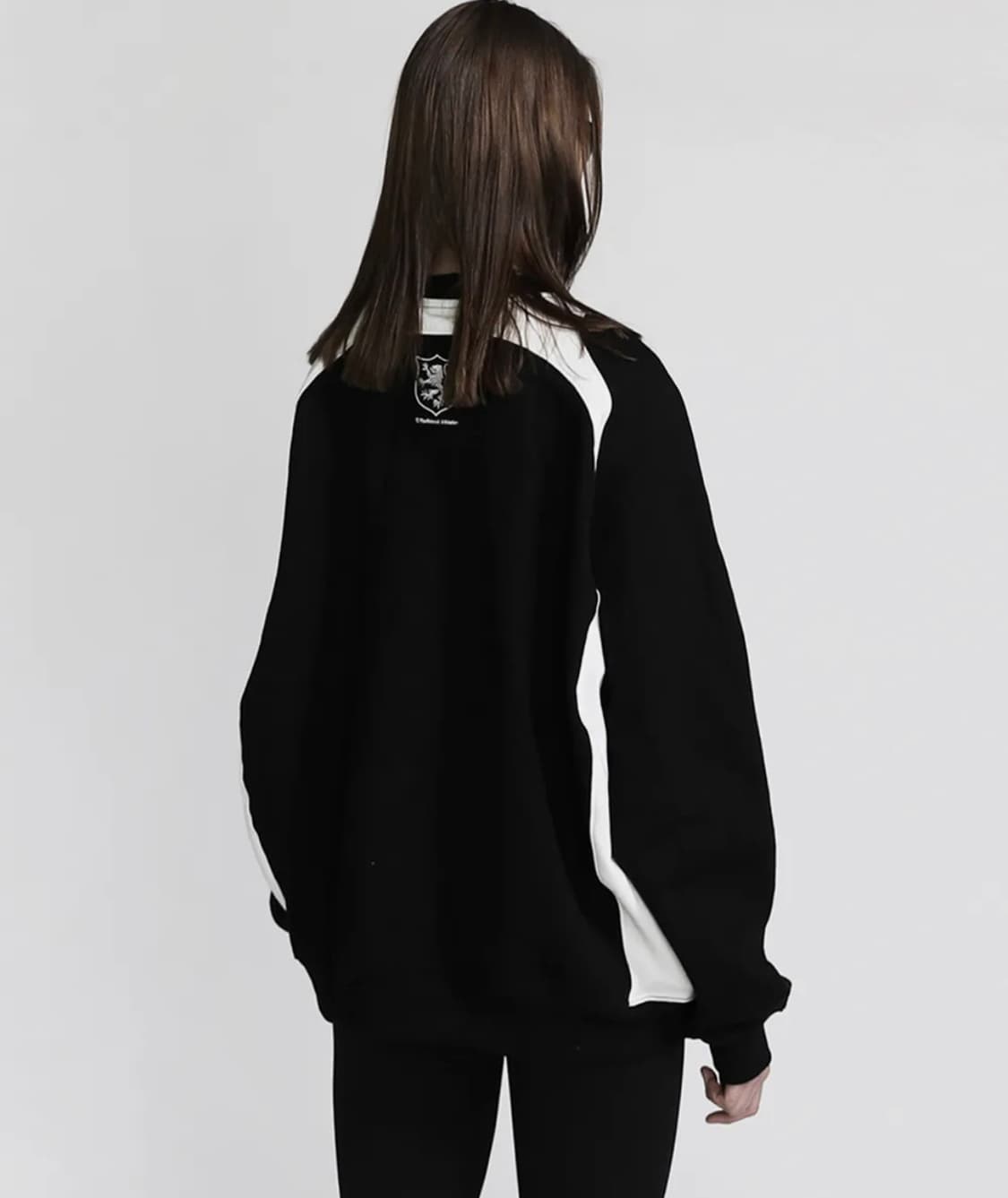 배드블러드 ADS 빈티지 패널 맨투맨 - 블랙 상품이미지2