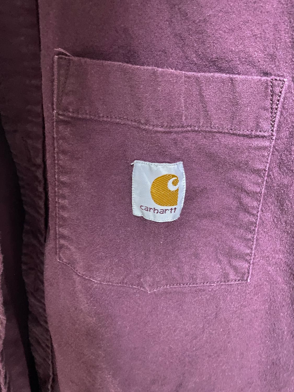 칼하트(Carhartt) 진 버건디 긴팔 셔츠(XXL) 상품이미지4