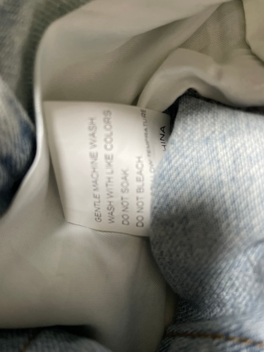 레터링 자수 와이드 데님 팬츠w30 상품이미지4