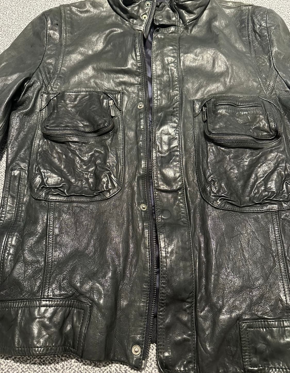 우영미 투포켓 양가죽 자켓 48(100) 상품이미지2