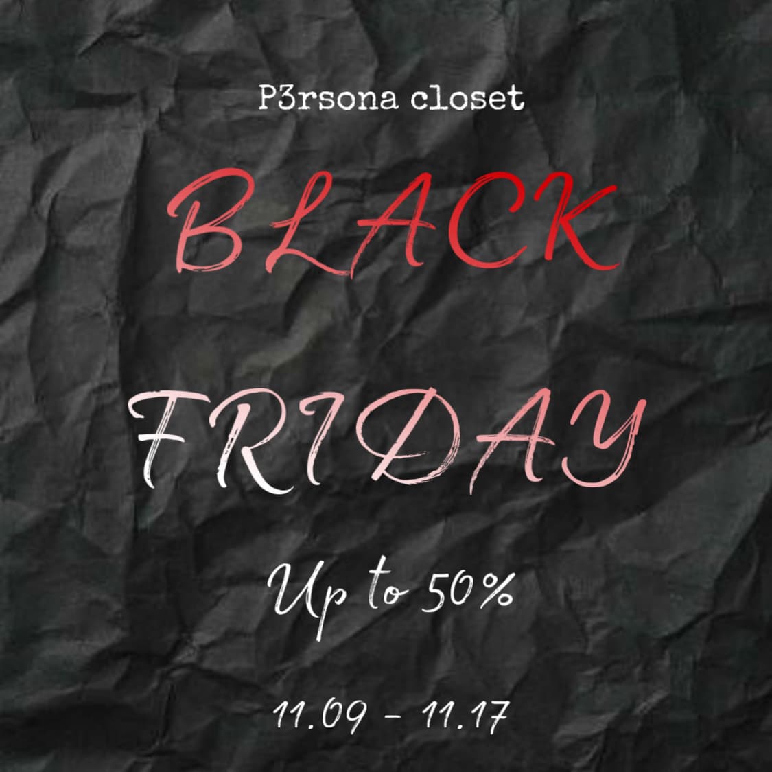 페르소나 클로젯 블랙 프라이데이 세일  상품이미지1