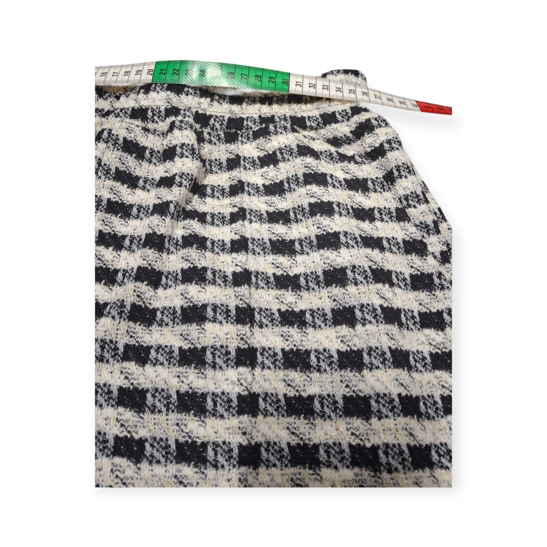 L)트위드 감성 니트 셋업 체크 패턴 카라 니트 상하의 세트 상품이미지8