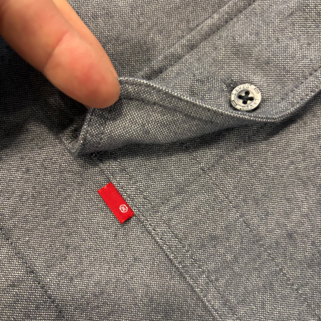 [L] 리바이스 그레이 투포켓 셔츠 남방 D343 상품이미지4