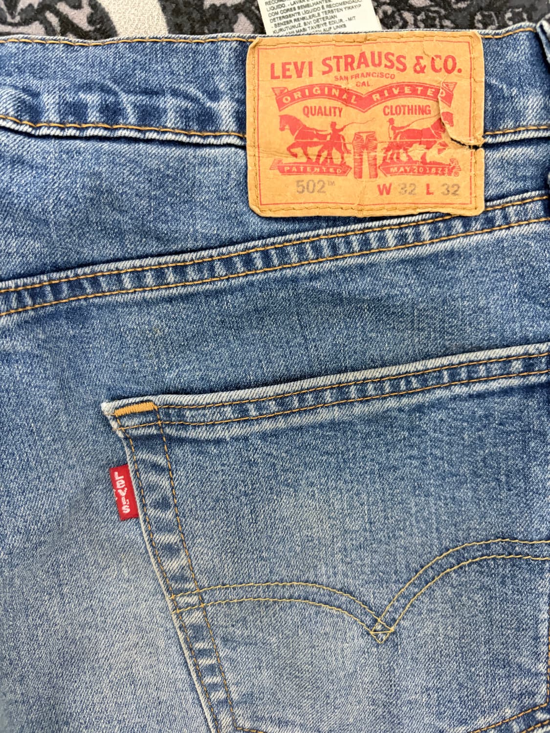 리바이스 502 레귤러 테이퍼드 데님 32/32 상품이미지4