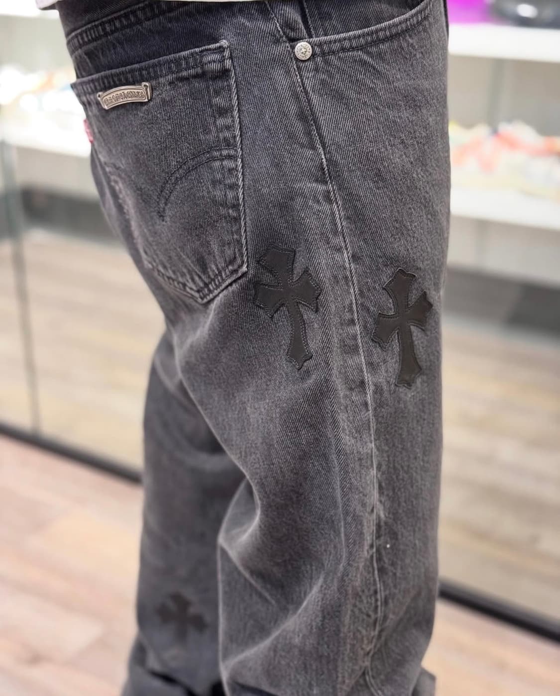 [초레어 희귀템] 크롬하츠 크리스탄 원판 90년도 빈티지 리바이스 흑청 상품이미지1