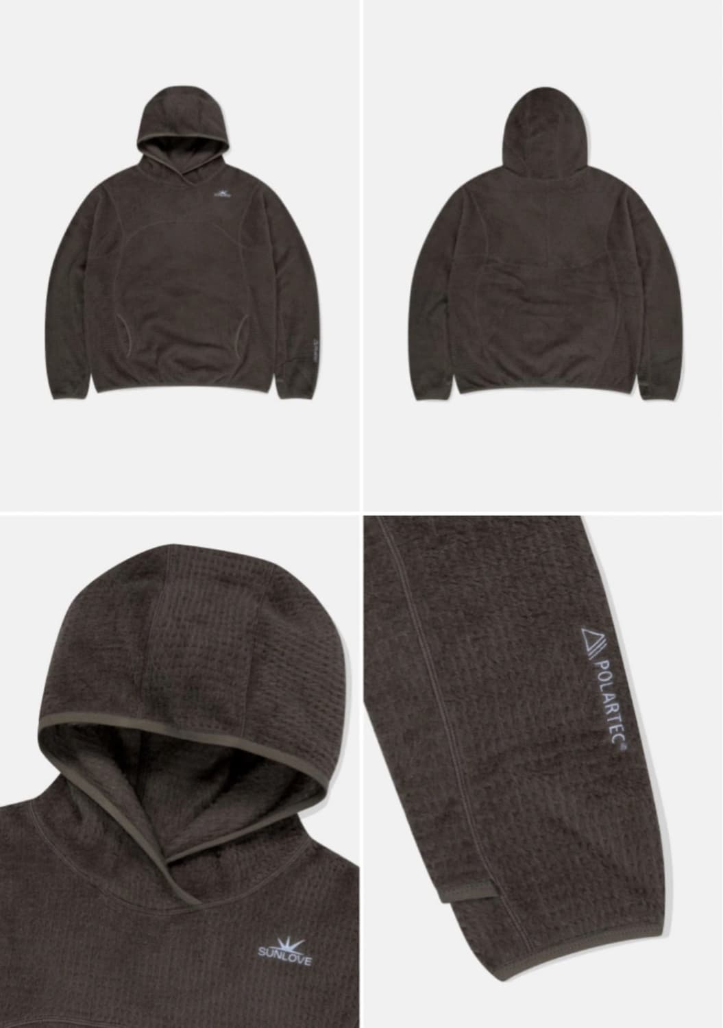 SUNLOVE 폴라텍 후드티 브라운 S 상품이미지1