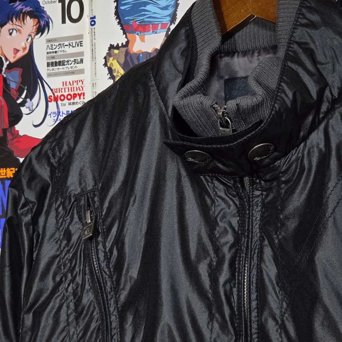 빈티지 락시크 펑크 블랙 누빔 점퍼 상품이미지3