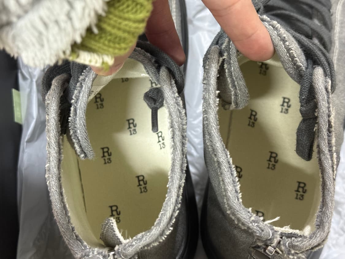 r13 그레이 데님 하이탑 스니커즈 상품이미지6