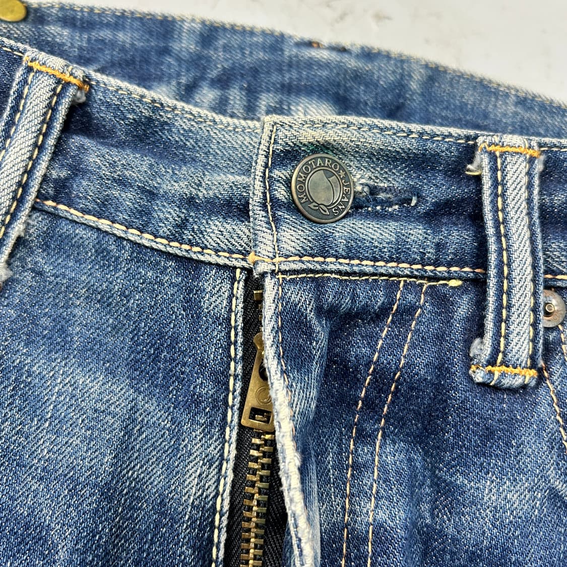 모모타로진스 워시드 셀비지 데님  상품이미지5