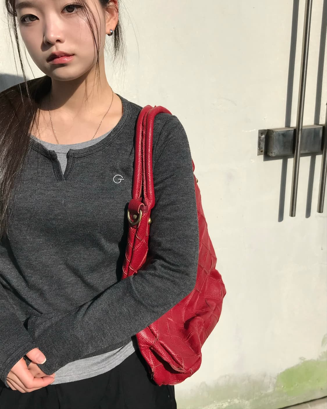 그레이 투톤 롤슬리브 상품이미지1