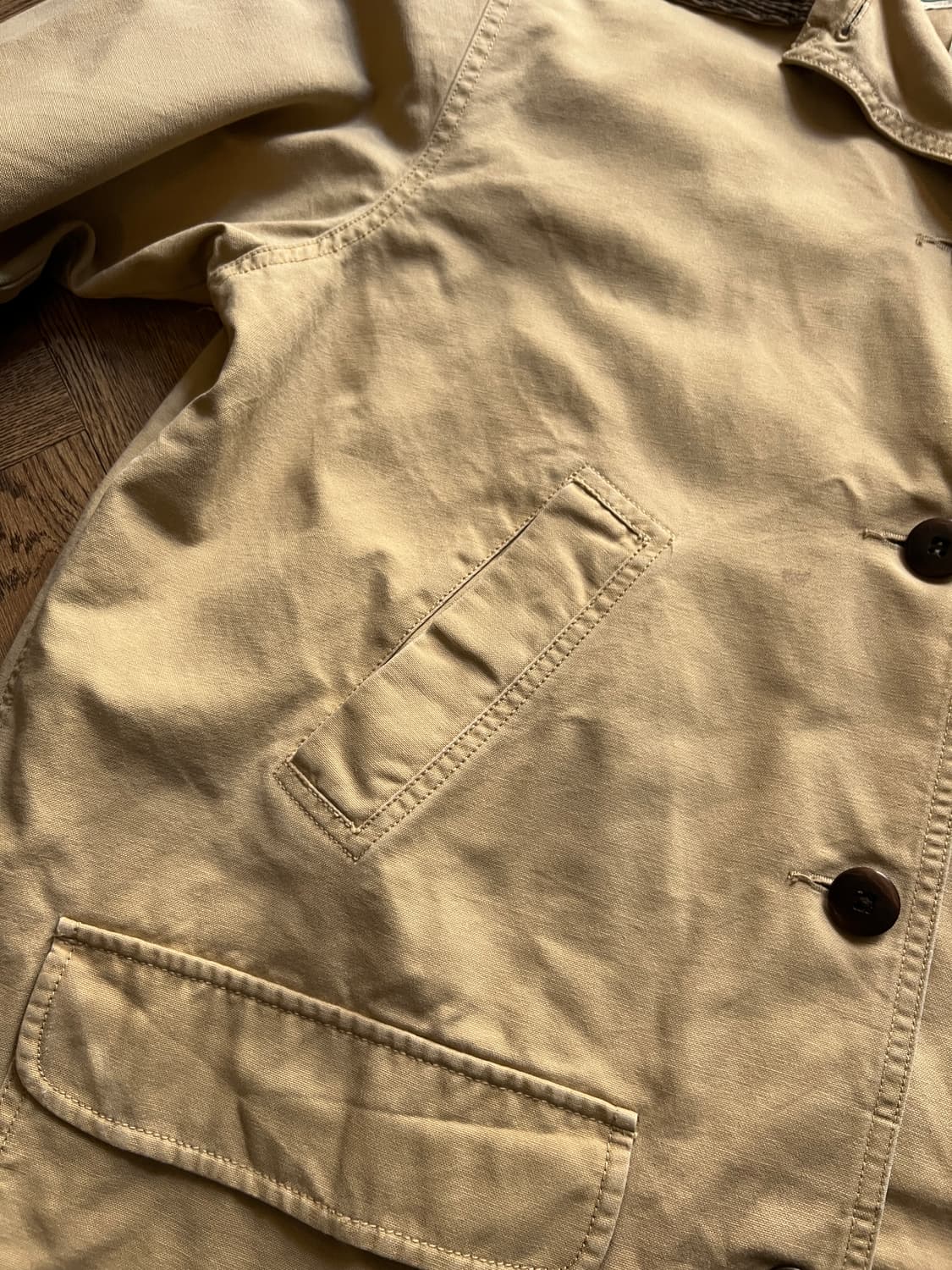 [XL]엘엘빈 USA 코튼 라이닝 베이지 헌팅 자켓 상품이미지5