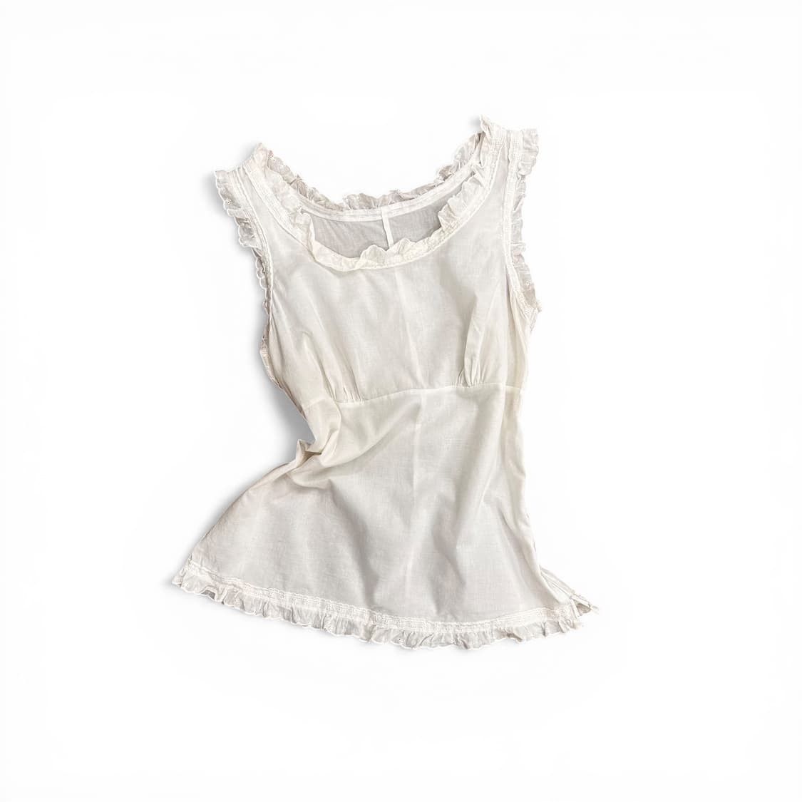 Lace Side Zip Up Sleeveless Top 상품이미지1