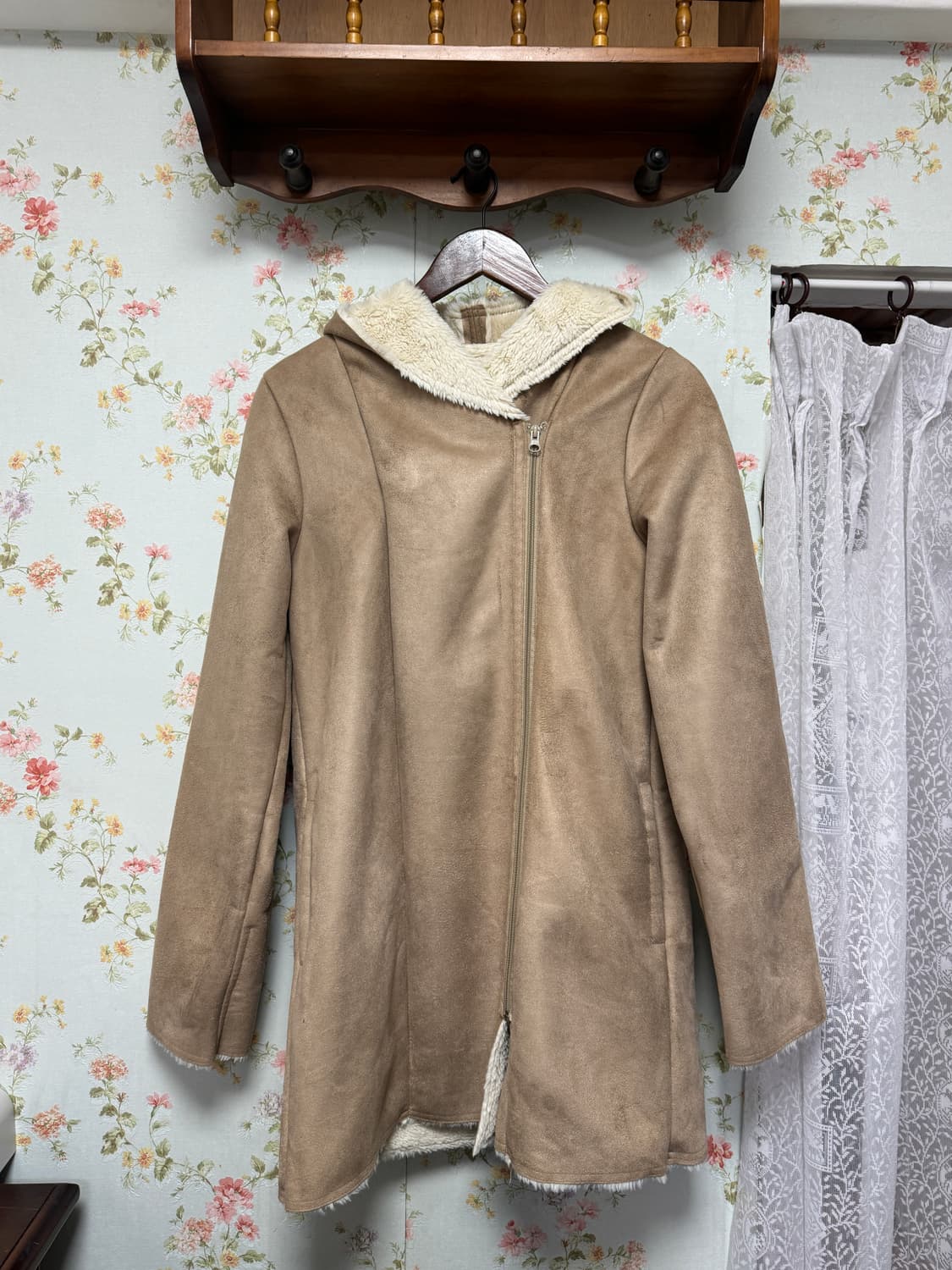 베이지 롱 코트 상품이미지1