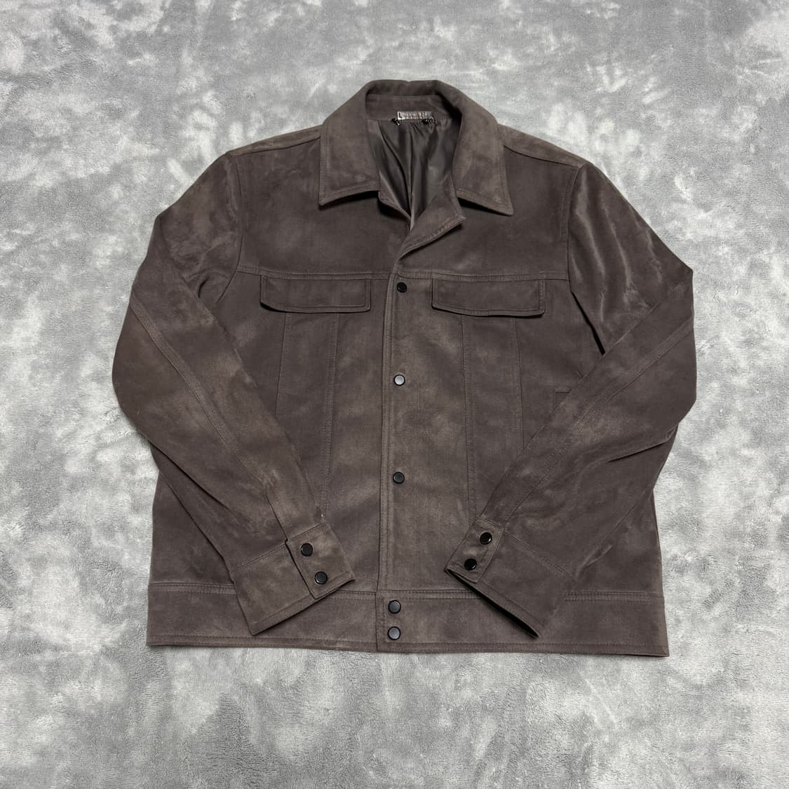 드로우핏 다크브라운 스웨이드 블루종  상품이미지1