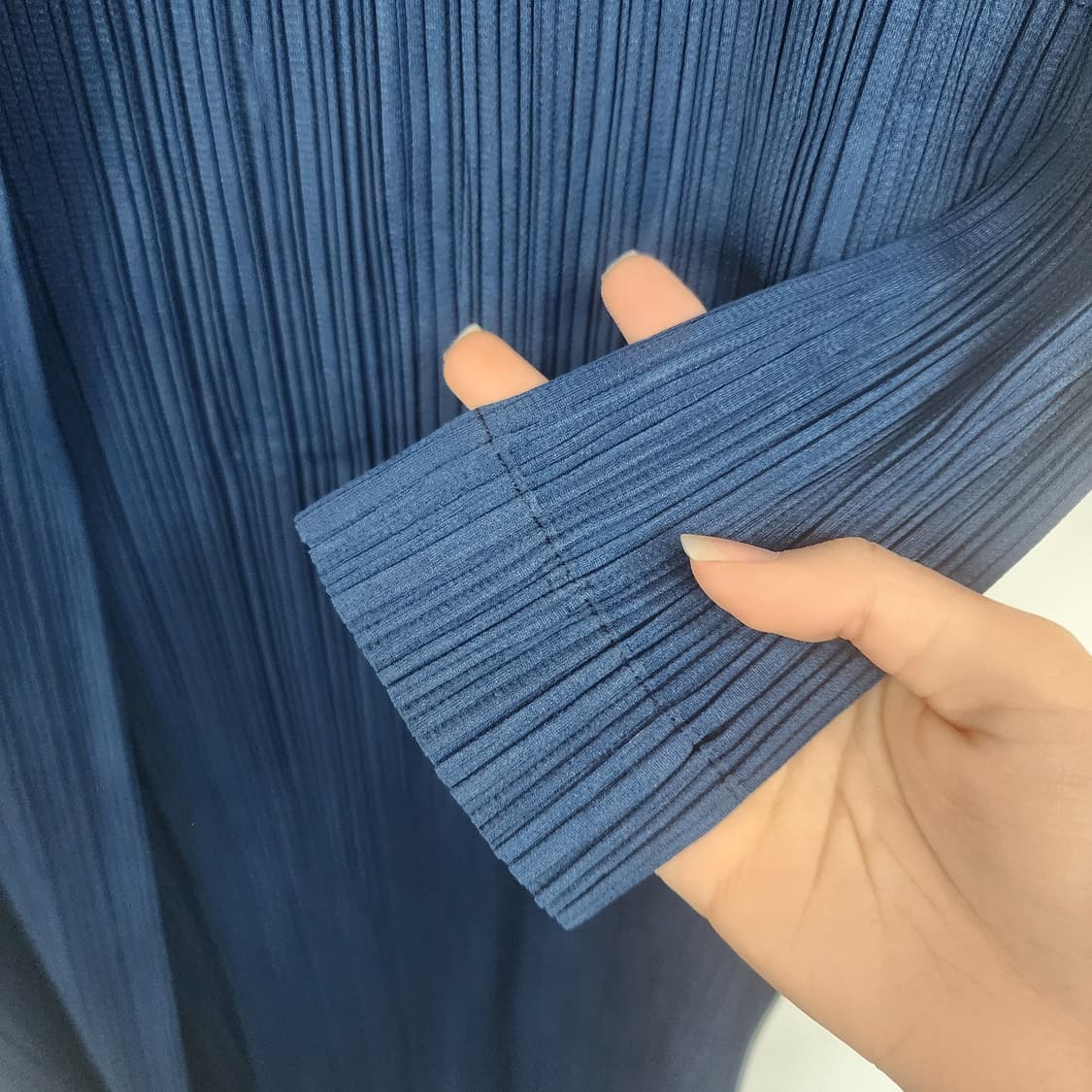 플리츠플리즈 롱 원피스 블루 상품이미지4