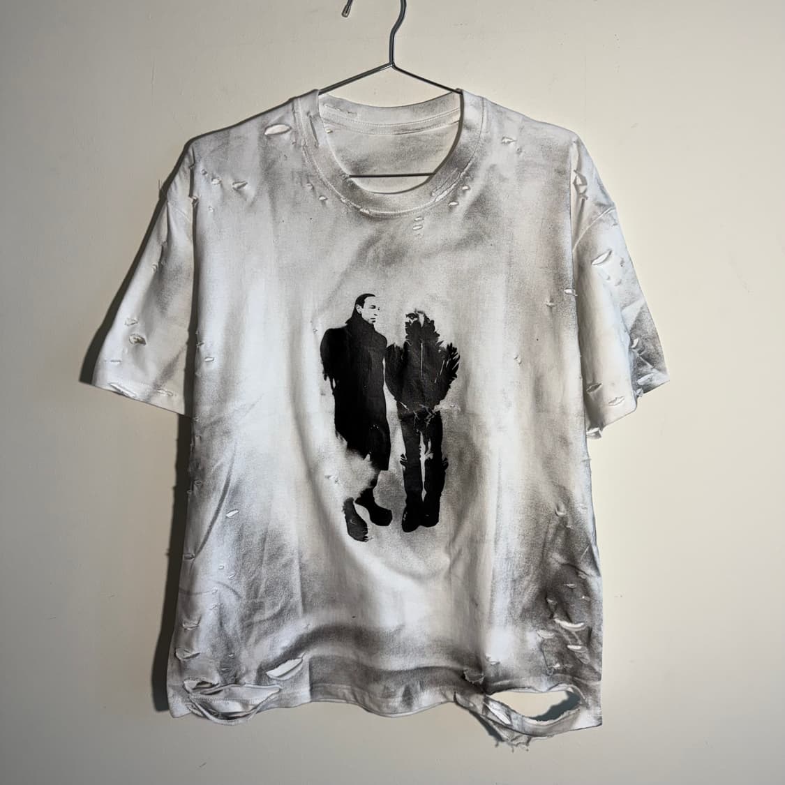 빈티지 무드 릭오웬스 칸예웨스트 제작 디스트로이드 데미지 반팔  상품이미지1