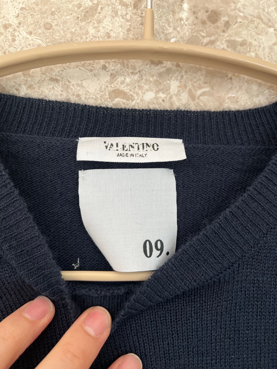 발렌티노 네이비 스터드 장식 니트 L 정품 상품이미지4